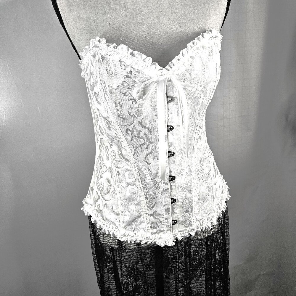 Medium-Size Bustier/Corset Top Vintage Palace Jacquard  Lace Design
